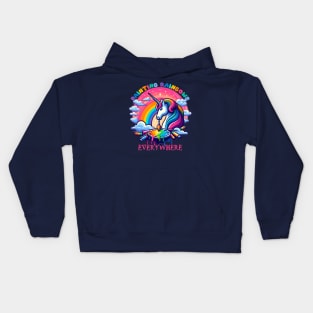 painting rainbow everywhere Kids Hoodie